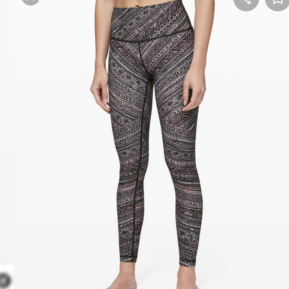 Lululemon Wunder under leggings tribal pace